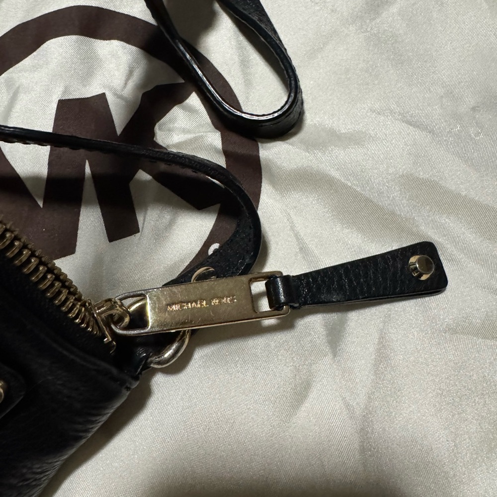 Michael Kors Black Crossbody Bag with Gold Accents - Picture 7 of 10